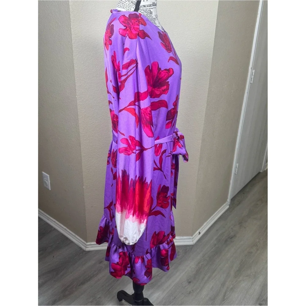 Prabal Gurung Purple Dress‎ with Fuchsia Floral Accents